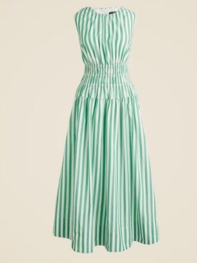 J.Crew Hyacinth dress in striped cotton poplin